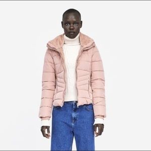 Zara puffer parka jacket